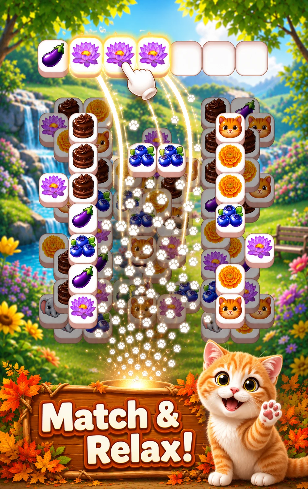 Kitty Triple Tile Match screenshot